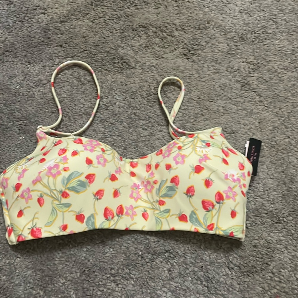 BUNDLE Victoria’s Secret yellow strawberry swim top. Shorts for sale on my page